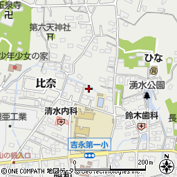 静岡県富士市比奈周辺の地図