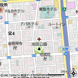 名鉄協商池田公園立体駐車場周辺の地図