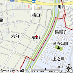 愛知県あま市七宝町桂東山周辺の地図
