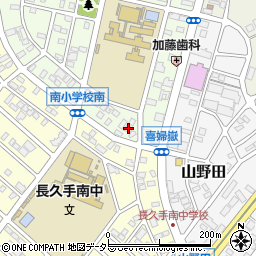 愛知県長久手市喜婦嶽911周辺の地図