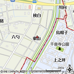 愛知県あま市七宝町桂（東山）周辺の地図