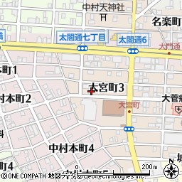 愛知県名古屋市中村区大宮町3丁目40周辺の地図