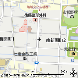 愛知県津島市南新開町周辺の地図