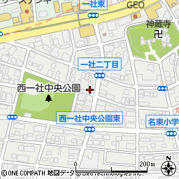 愛知県名古屋市名東区一社周辺の地図