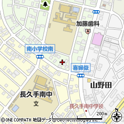 愛知県長久手市喜婦嶽909周辺の地図