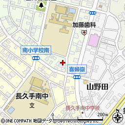 愛知県長久手市喜婦嶽910周辺の地図