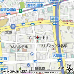 魚冠 うおかん 名駅周辺の地図