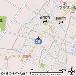 滋賀県愛知郡愛荘町蚊野1580周辺の地図