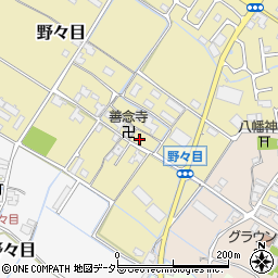 滋賀県愛知郡愛荘町野々目周辺の地図