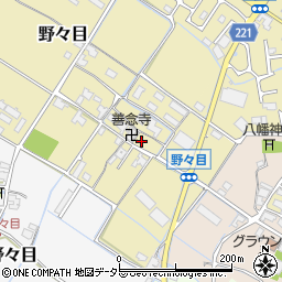 滋賀県愛荘町（愛知郡）野々目周辺の地図