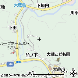 愛知県豊田市大蔵町（山梨）周辺の地図