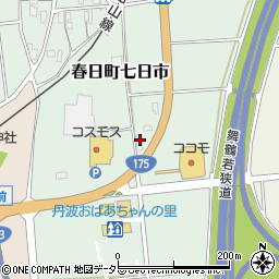 兵庫県丹波市春日町七日市593周辺の地図