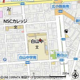 名古屋市立白山中学校周辺の地図