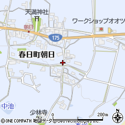 兵庫県丹波市春日町朝日周辺の地図