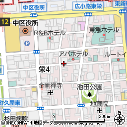 栄ウォーク街（女子大小路）周辺の地図