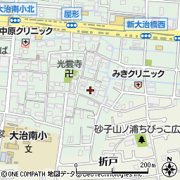 愛知県大治町（海部郡）三本木（屋形）周辺の地図