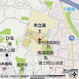 富士市立高等学校周辺の地図