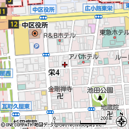焼肉 元祖 江田屋 栄店周辺の地図
