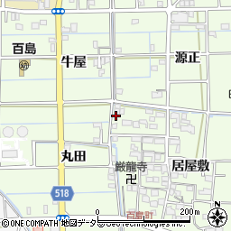 愛知県津島市百島町周辺の地図