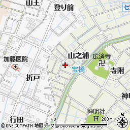 愛知県あま市七宝町桂山之浦周辺の地図