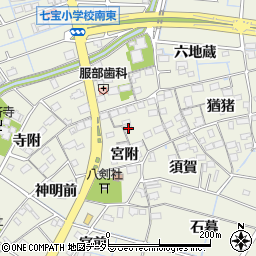 愛知県あま市七宝町桂宮附周辺の地図