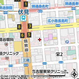 ラーメン横綱名古屋伏見店周辺の地図
