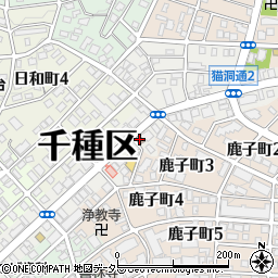 名古屋猫洞郵便局 ＡＴＭ周辺の地図