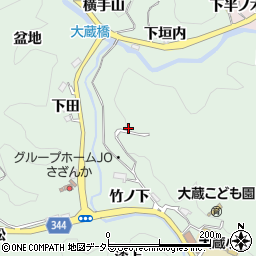 愛知県豊田市大蔵町周辺の地図