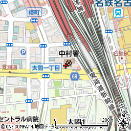 愛知県名古屋市中村区椿町17周辺の地図