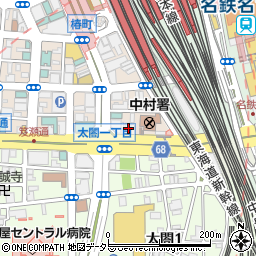 愛知県名古屋市中村区椿町17-15周辺の地図