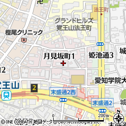 愛知県名古屋市千種区月見坂町周辺の地図