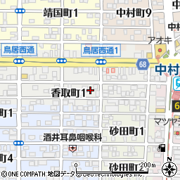 愛知県名古屋市中村区香取町周辺の地図