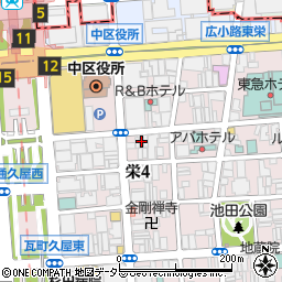 愛知県名古屋市中区栄4丁目13-3周辺の地図