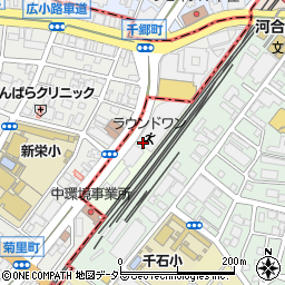 愛知県名古屋市千種区新栄周辺の地図