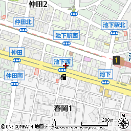 デイリーヤマザキ名古屋池下店周辺の地図