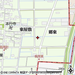 愛知県津島市莪原町郷東周辺の地図