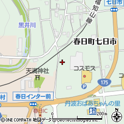 兵庫県丹波市春日町七日市566周辺の地図