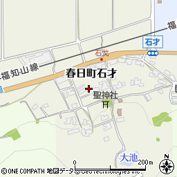 兵庫県丹波市春日町石才周辺の地図