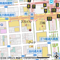 大戸屋名古屋栄店周辺の地図