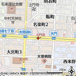 愛知県名古屋市中村区太閤通周辺の地図