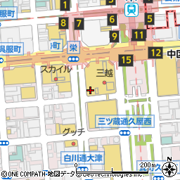 中京銀行栄三越 ＡＴＭ周辺の地図