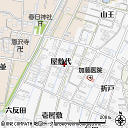 愛知県あま市七宝町川部屋敷代周辺の地図