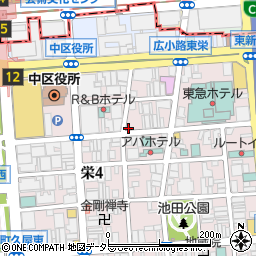 愛知県名古屋市中区栄4丁目4-21周辺の地図