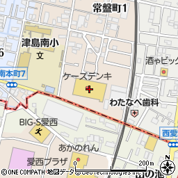 ケーズデンキ津島店周辺の地図
