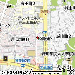 愛知県名古屋市千種区月見坂町1丁目11周辺の地図