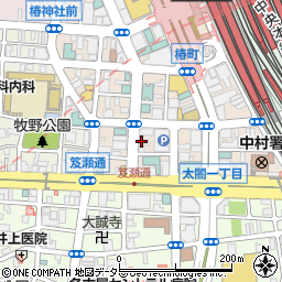 クワン名駅周辺の地図