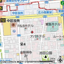 愛知県名古屋市中区栄4丁目4-23周辺の地図