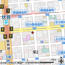 串かつ でんがな 名古屋伏見店周辺の地図
