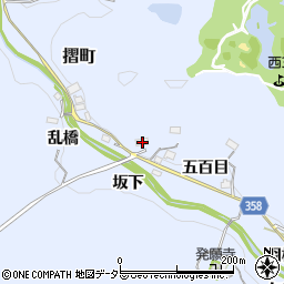 愛知県豊田市摺町大皿田周辺の地図