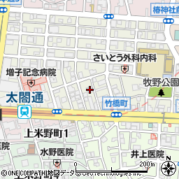 名古屋市中村区竹橋町周辺の地図